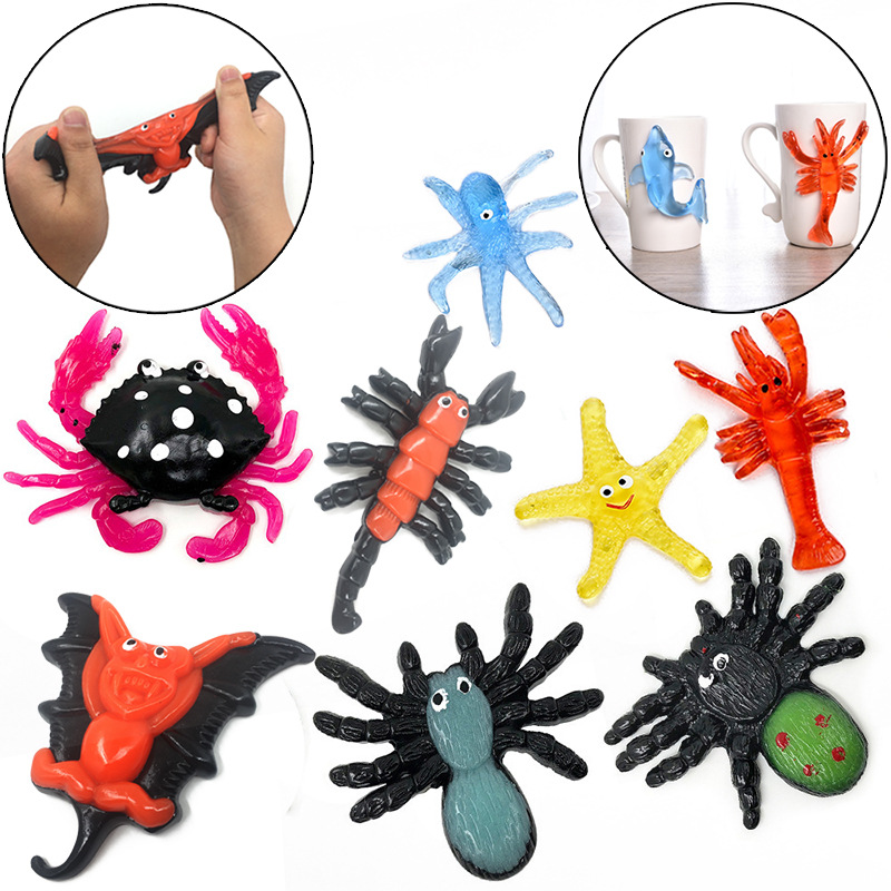 

Fidget Toys Squishy New Seabed Simulation Marine Animal TPR Soft Material Vent Toy Pinch Music Decompression Paste Octopus Starfish