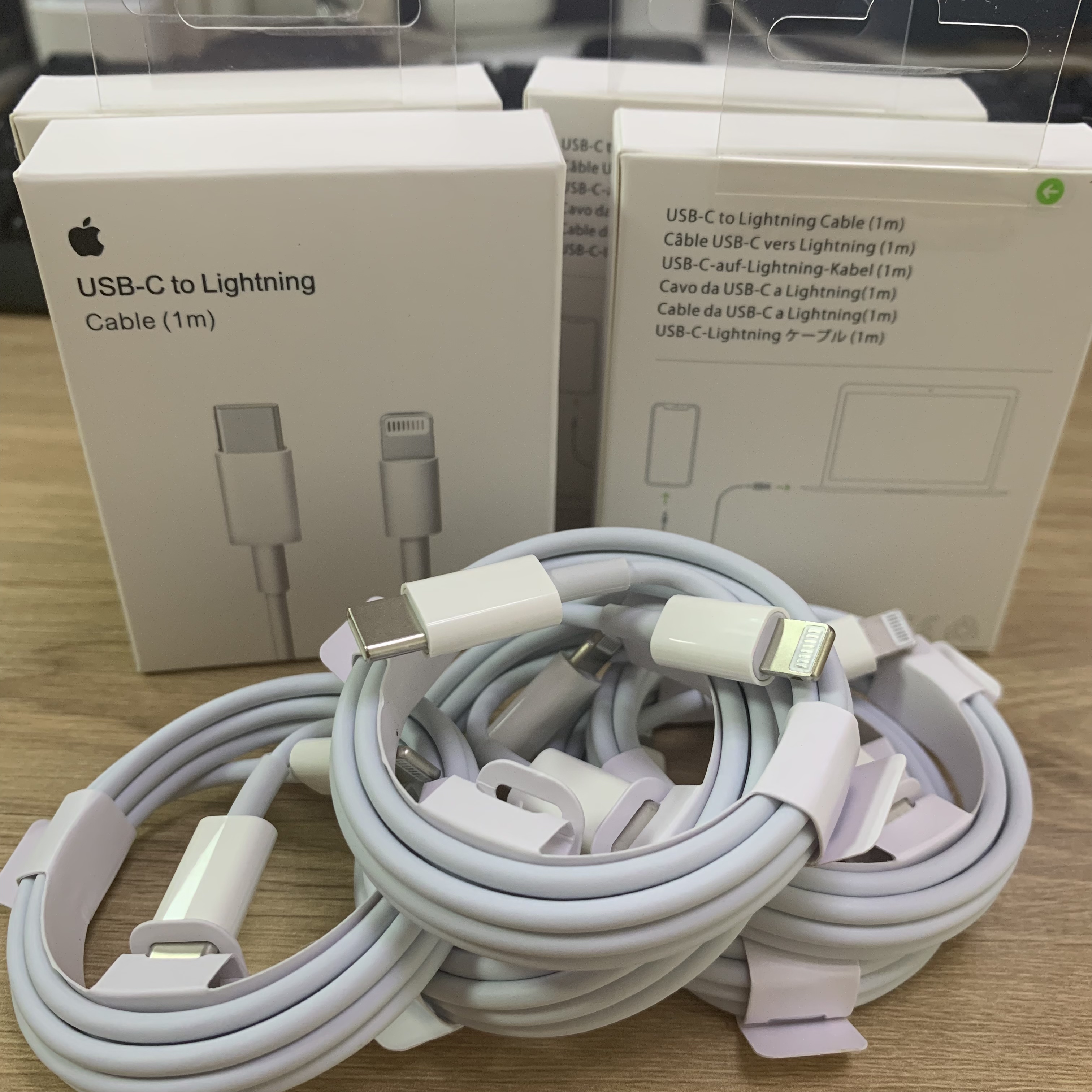 

Apple USB-C To Lightning Cables 20W PD C94 Fast Charging Type-C Cable 1m/2m For iPhone 14 13 12 11 Pro Max Xs Macbook With Original Retail Box USB C Wire, White