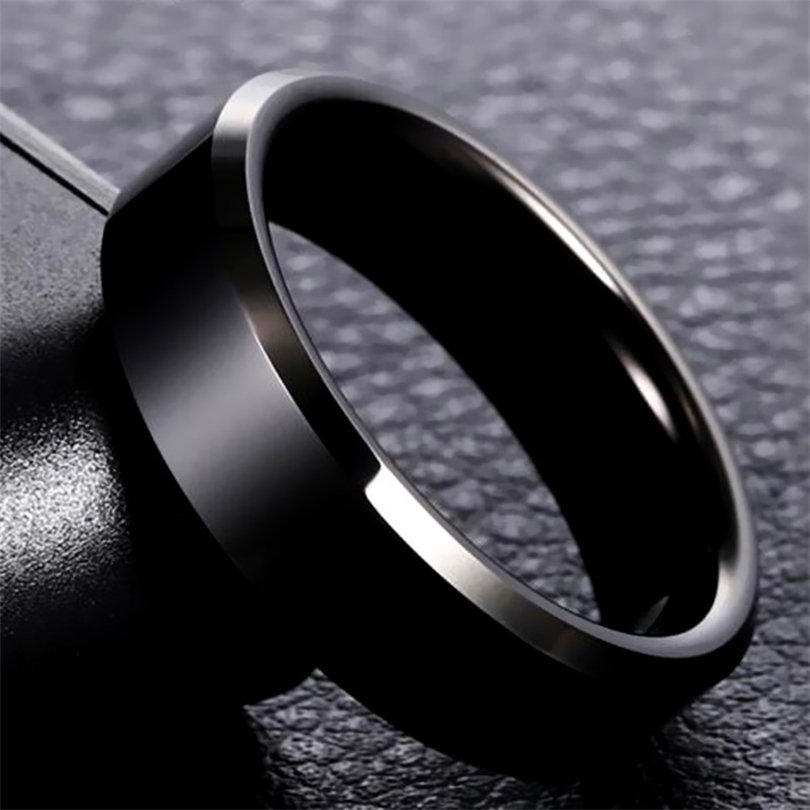 

JUCHAO Fashion Ring Men Women Steel Black Jewelry 220728
