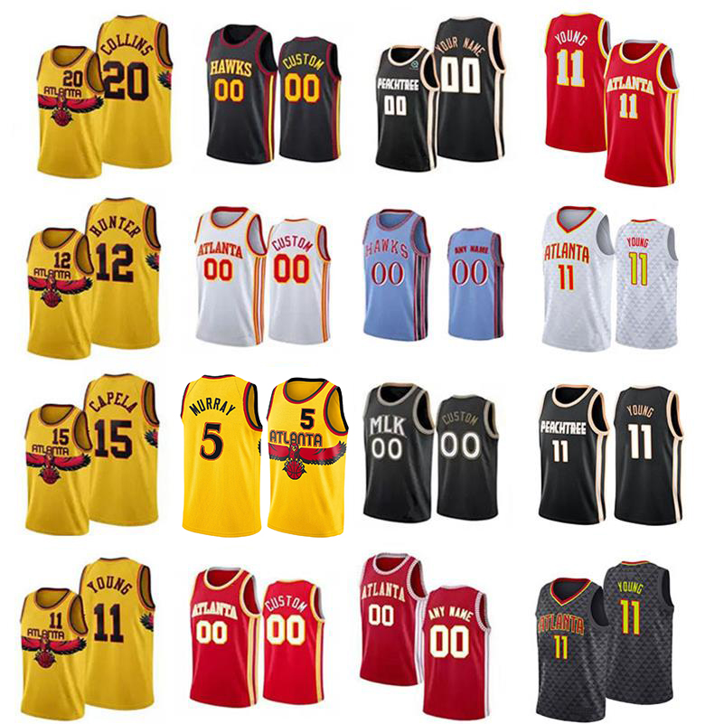 

Dejounte 5 Murray Hawk Basketball Jerseys Trae 11 Young John 20 Collins Clint Capela Hunter Bogdan 13 Bogdanovic AJ Griffin Holiday City Men Jersey Esition, Colour 11