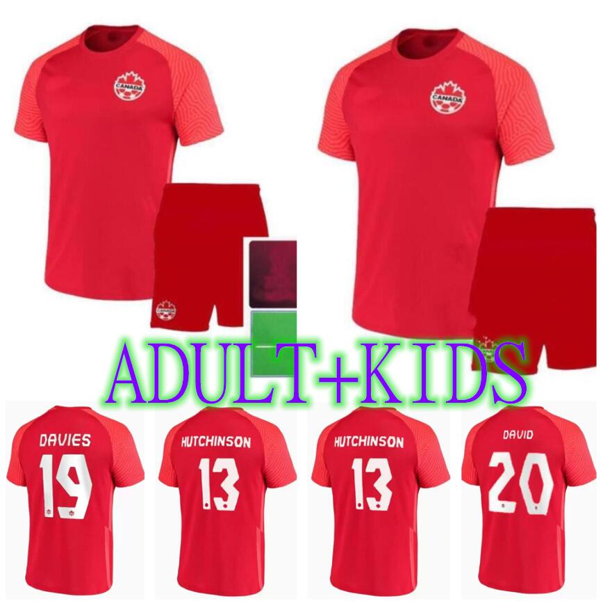 

adult kits 2021 2022 Canada Soccer Jerseys man kids kit DAVIES DAVID Osorio 21 22 national team EVSTAQUIO HUTCHINSON CAVALLINI LARYEA MILLAR HOILETT football shirt