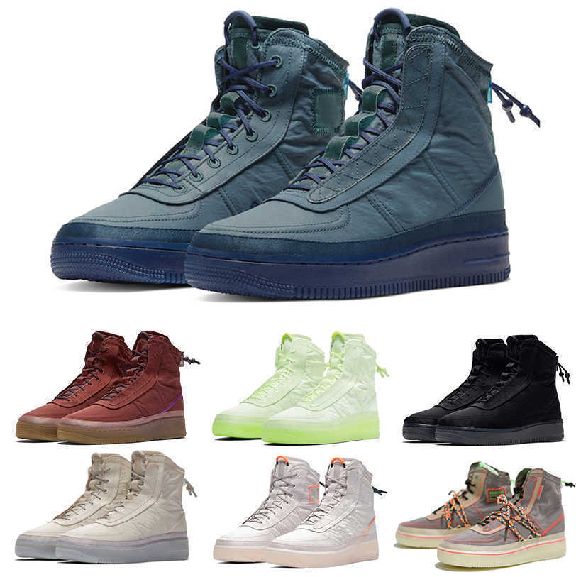 2022 High Shell 1 hommes Femmes Designer Chaussures de course 1s Volt Platinum Violet Midnight Turquoise Cream Brunnt Brown Black Mens Trainer Sp