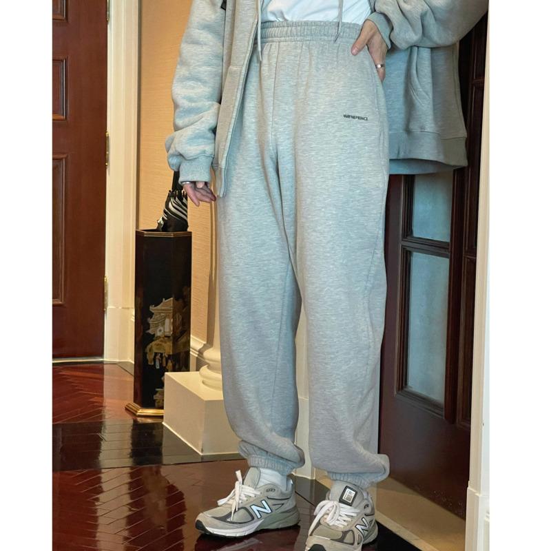 

Men's Pants SYUHGFA Men Clothing Causal Sport Elastic Waist Korean Fashion Simple Velvet Thick Casual Sweatpants 2022 Winter Autumn, Black