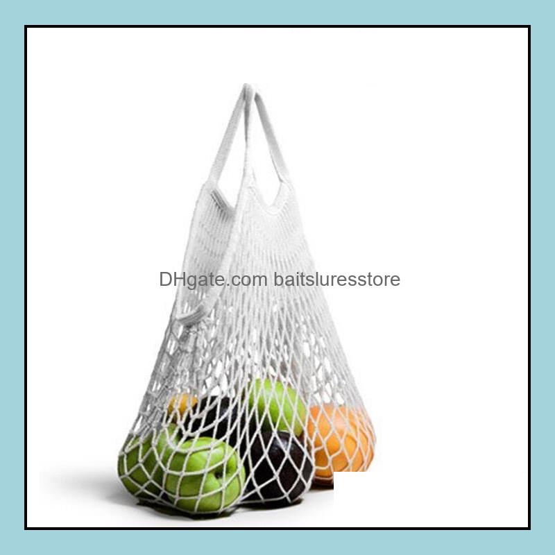 

Fashion String Shop Fruit Vegetables Grocery Bag Shopper Tote Mesh Net Woven Cotton Shoder Hand Totes Home Storage Drop Delivery 2021 Outdoo, Randomly send colors