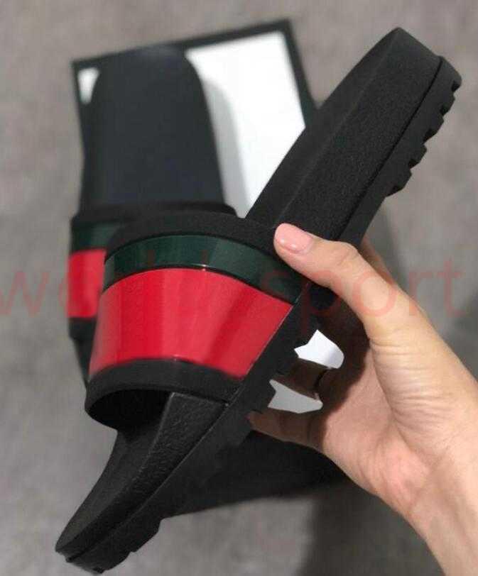 Sandal GGitlay Men Women Slippers Designer Rubber Slides Sandal Flat Blooms Strawberry Tiger Bees Green Red White Web Fashion Shoes Beach jY