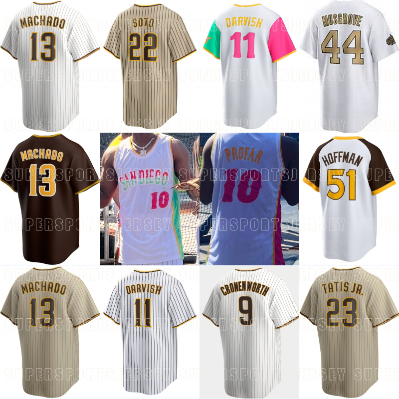 

Padres Baseball Jerseys Jake Cronenworth Jurickson Profar Manny Machado Trent Grisham Josh Hader Joe Musgrove Ha-Seong Kim Jurickson, Youth