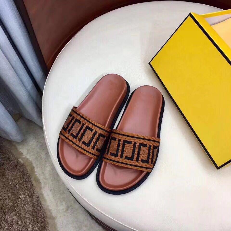 

2022 Men Women Sandals Luxury Designer Colorful Canvas Letter Anatomic Leather Slide Outdoor Shoes 35-45, As pic 3