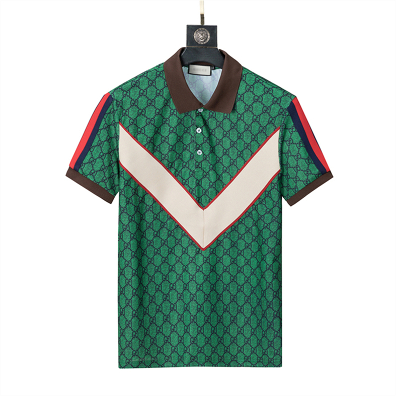

Mens Stylist Polo Shirts Luxury Italy Men Clothes Short Sleeve Fashion Casual Men's Summer T Shirt Many colors are available Size M-3XL @33, Green