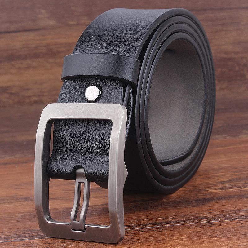 Belts Casual Designer Belt Men High Quality Luxury 100% Real Cowhide Top Grain Genuine Leather Vintage 3.8cm Wide Masculine Soft