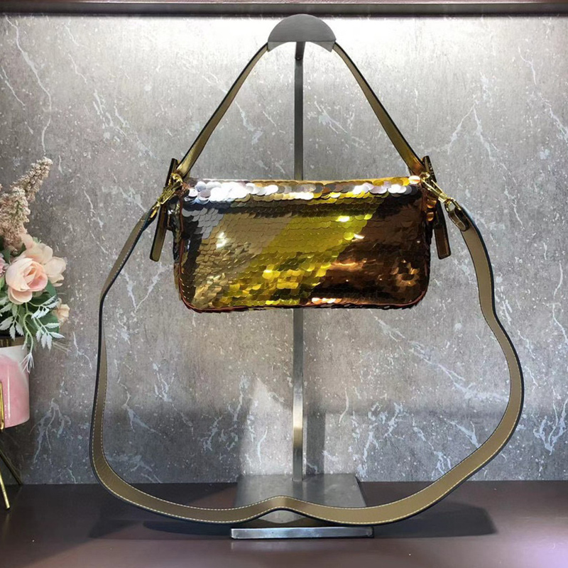 

New Designer Sequins Shoulder Bags Fashion Clutches Flaps Luxury Underarm Crossbody Vintage Gold Metal Trends, Color