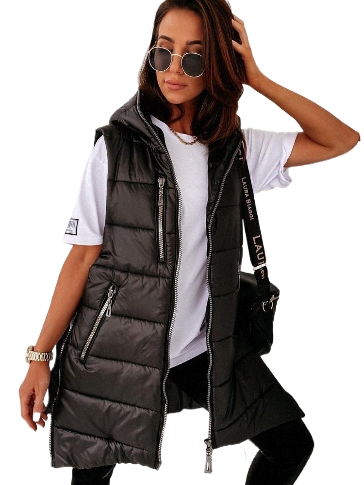 

women's Down & Parkas Sleeveless Vest Hooded Jacket Women Quilted Puffer Coat Cotton Padded Waistcoat Casual Streetwear Plus Size Zipper Poc U4xm#, Black