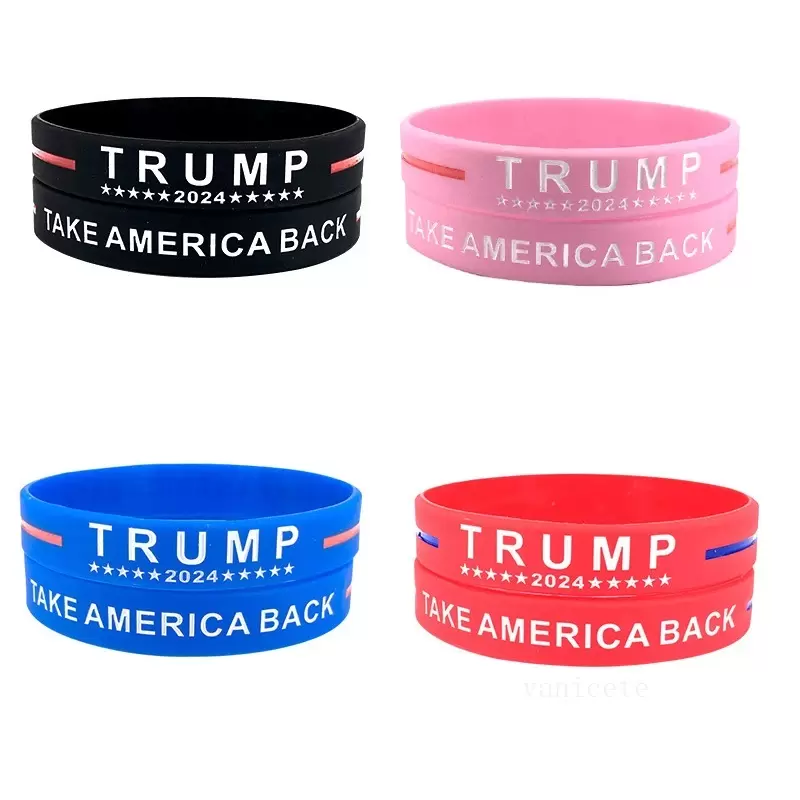

Trump 2024 Silicone Bracelet Party Favor Keep America Great Wristband