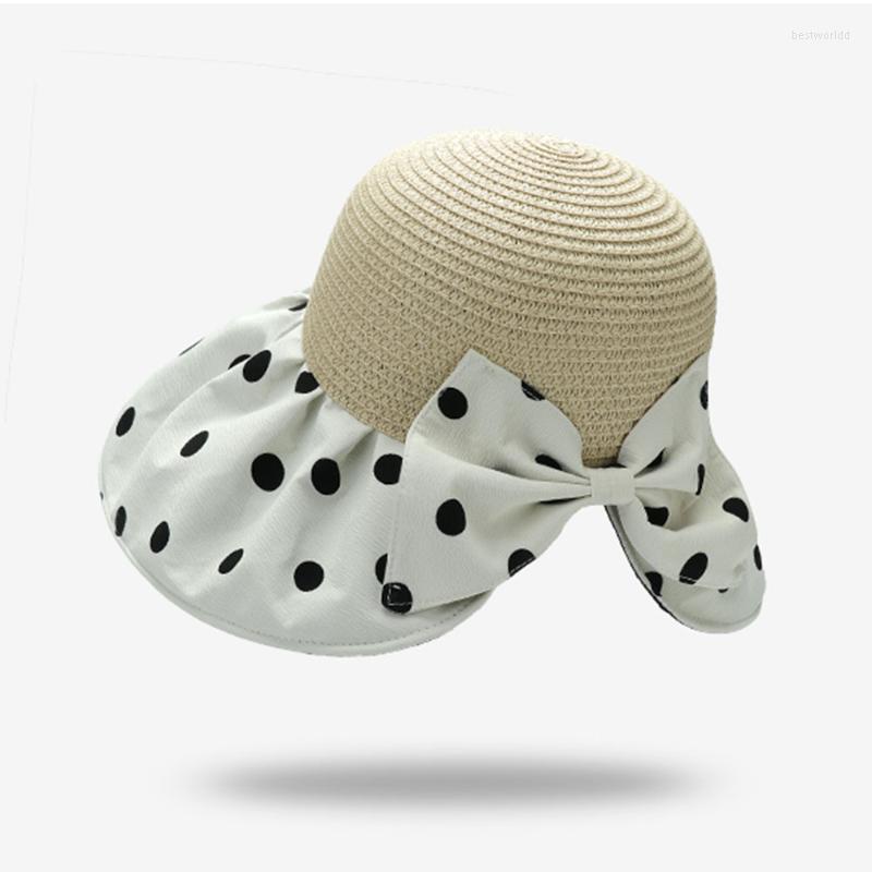 

Wide Brim Hats Point Hat Sun Bucket Beach Women Outing Straw Summer Golf Cap Man For WomenWide, White