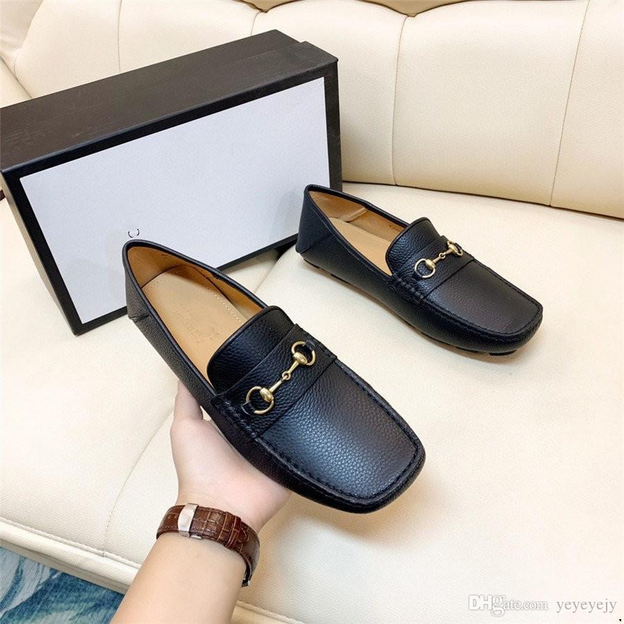 

G1 Leather Men Shoes Luxury Designer Trendy 19SS Casual Slip on Formal Loafers Men Moccasins Italian Black brown Male Driving Shoe A2, #24