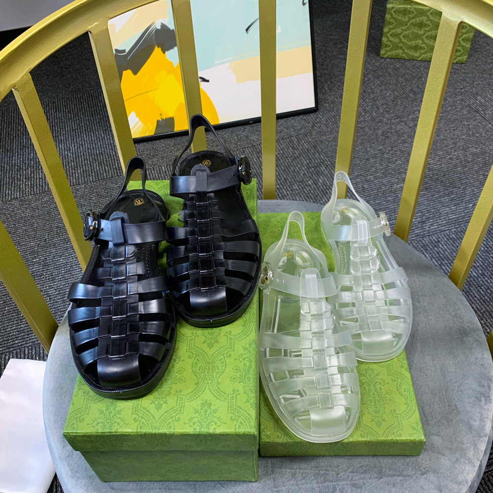 

Designer Gladiator Sandals Rubber Slippers Foam Rubber sandal Jelly Platform Slippers Adjustable Buckle Cartoon Slipper Men Summer Beach Sandal Size 36-45