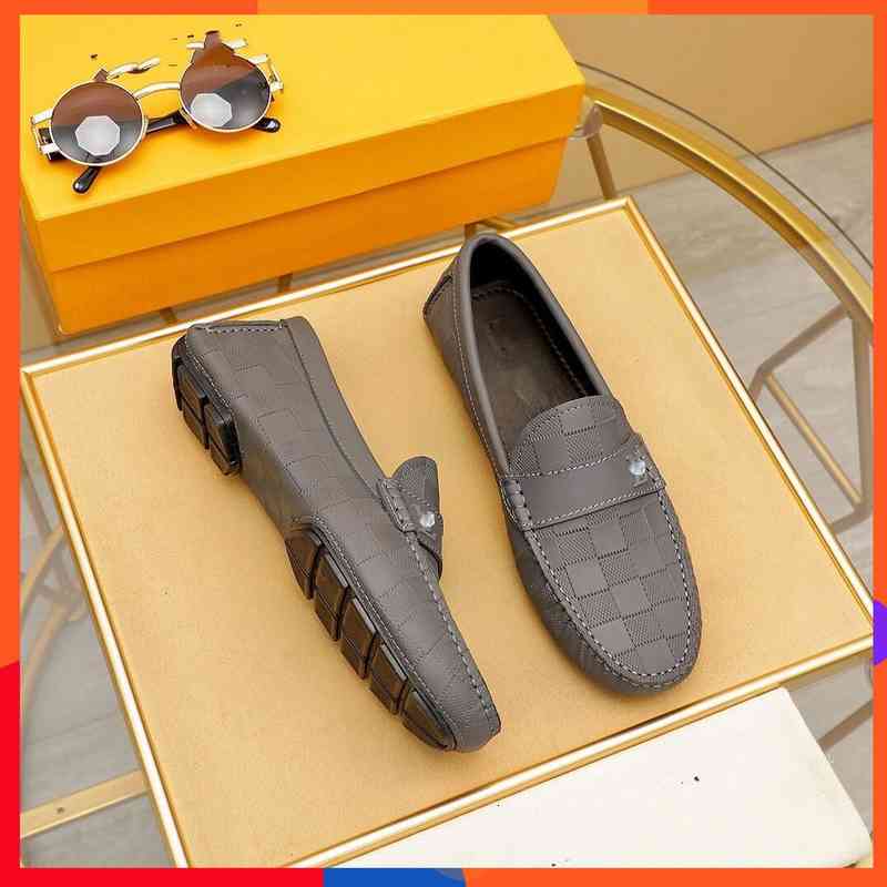 

LOUISs VUTTONs VITTONings LVs CQ Size 6-12 Spring Autumn Mens Penny Loafers Genuine Leather Hand Painted Slip On Designer Dress Shoes Men We, #01