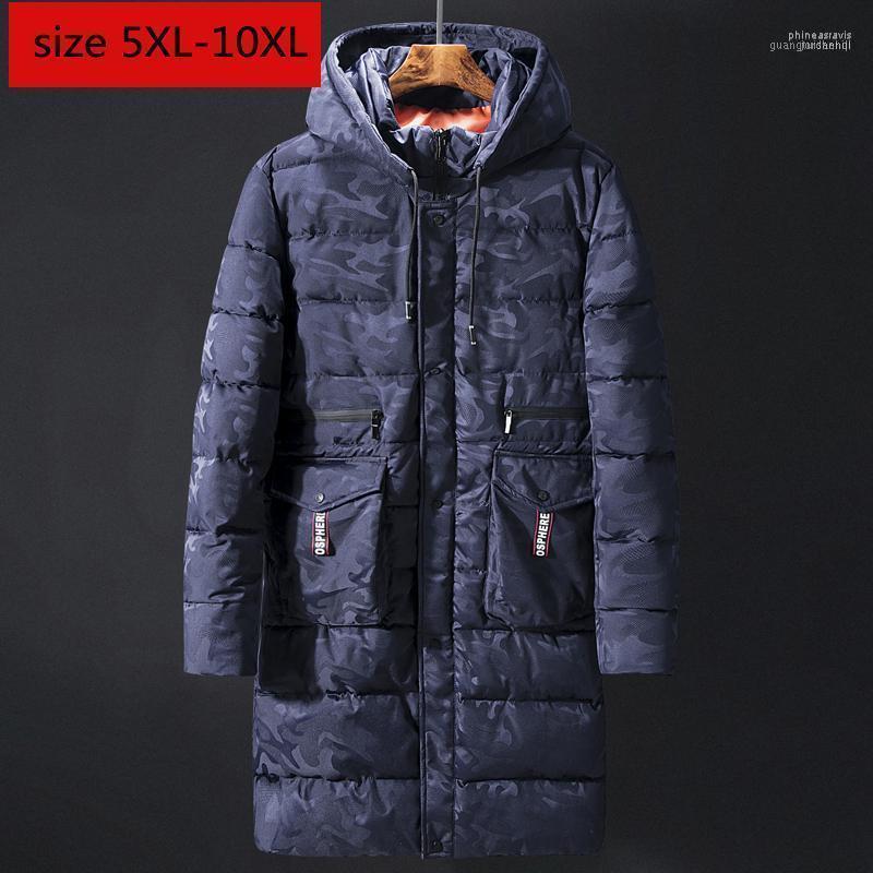 

Mens Winter Coats Extra Large Cotton Padded Jacket Camouflage Young X-long Casual Hooded Men Clothees Plus Size -9XL 10XL1 Phin22, Black