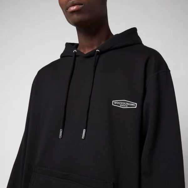 Men's Hoodies Original wooyoungmi Korean high street fashion brand embroidered hooded Pullover loose sweater long sleeved jacket for men and