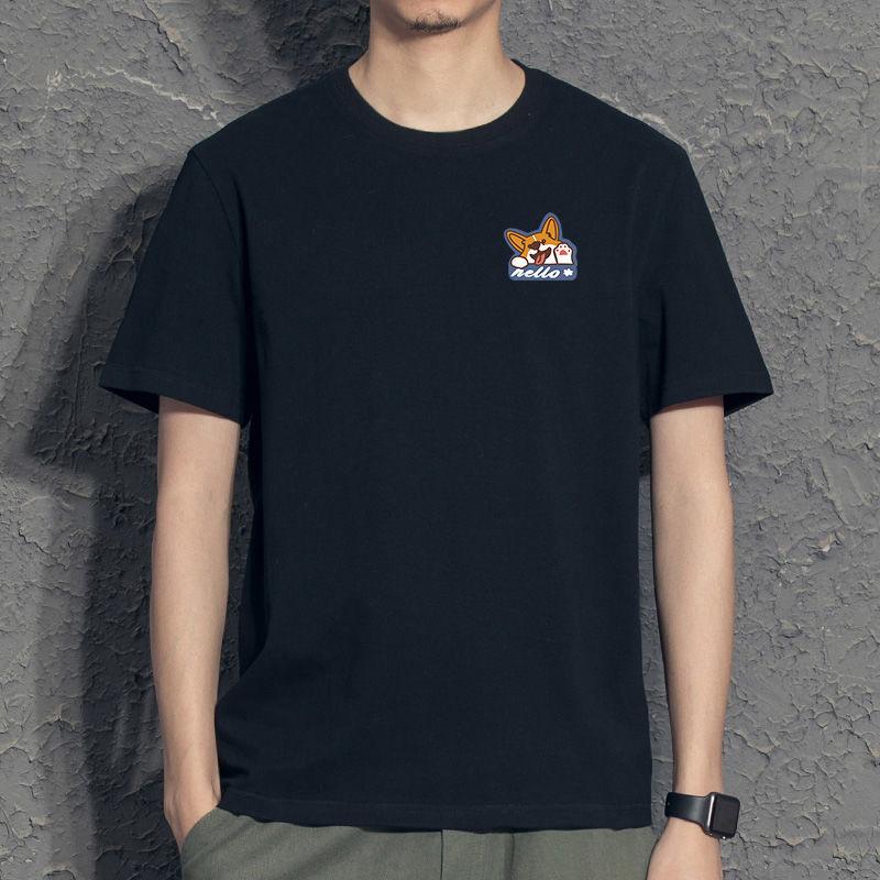 

Men' T-Shirts Brand Men' Summer Loose Crewneck Top Casual Bottoming Shirt Cartoon Printed Pullover Plus Size -5XLMen, E03-gy