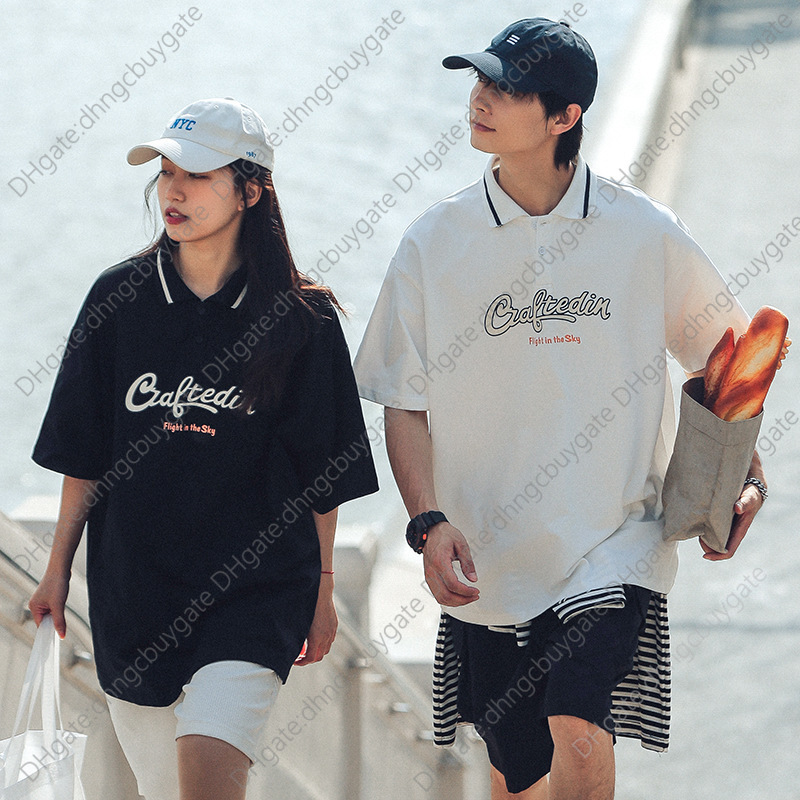 

designer t shir hanlu ciyboy series tshir mens shir american prin loose couple summer shor sleeve shir brand high qualiy, Black