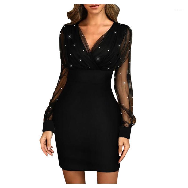 

Casual Dresses Wonen Sexy Sequin Dress Summer Female Black Retro Elegant Party Culb Vintage Autumn Women Sukienka 2022 #35