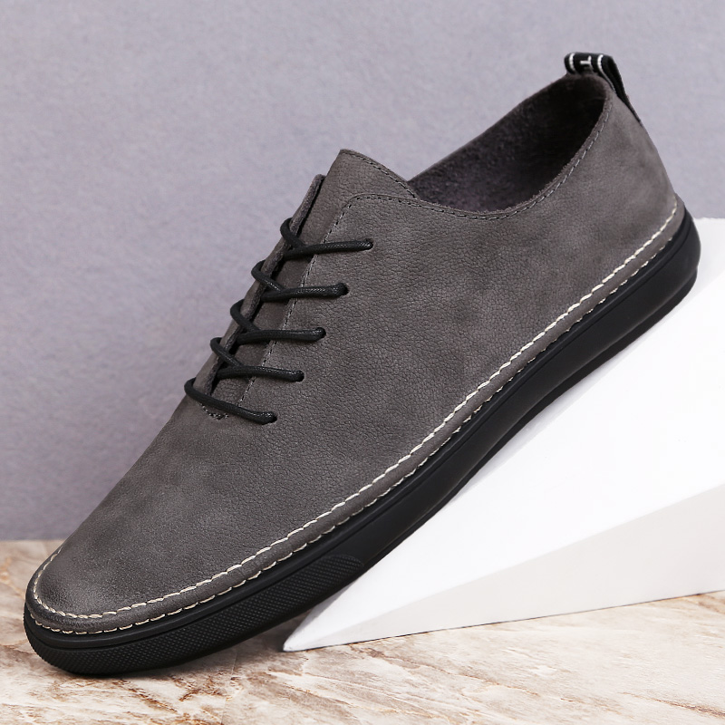

2022 Mens Shoes Classic Genuine Leather Tooling Sneakers Men Fashion High Quality Casual Shoes Walking Shoes Skateboarding, Black