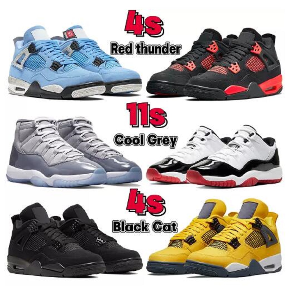 

2022 Top boots basketball shoes shoe 4 4s red thunder university blue tour yellow 11 11s cool grey animal instinct 25th Anniversary black cat men women Sneakers, # 37
