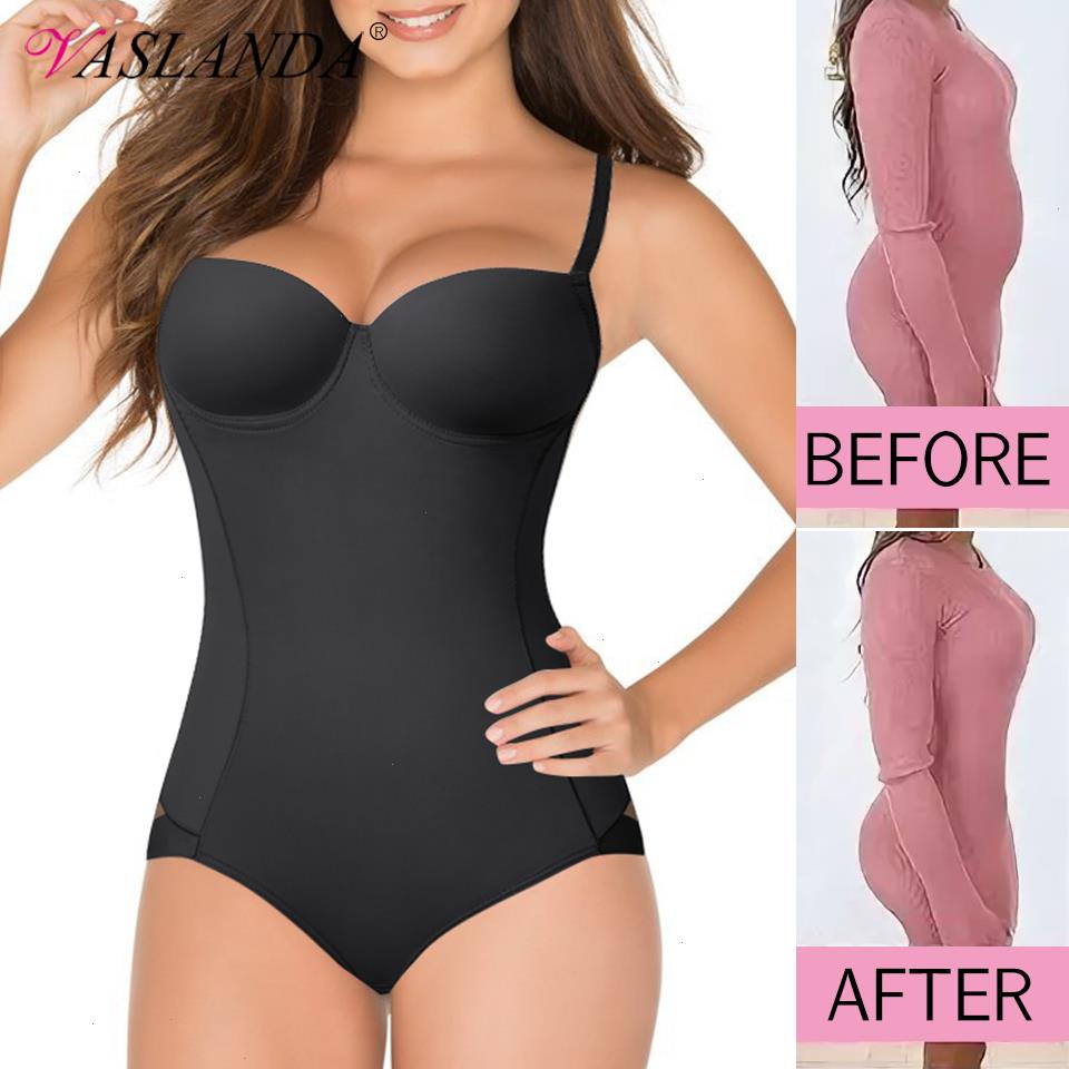 

Women Shapewear Bodysuits Waist Trainer Shapers Vest Slim Full Body Shaper Built-in Bra Camisole Tops Tummy Control Slimming Underwear, Nude