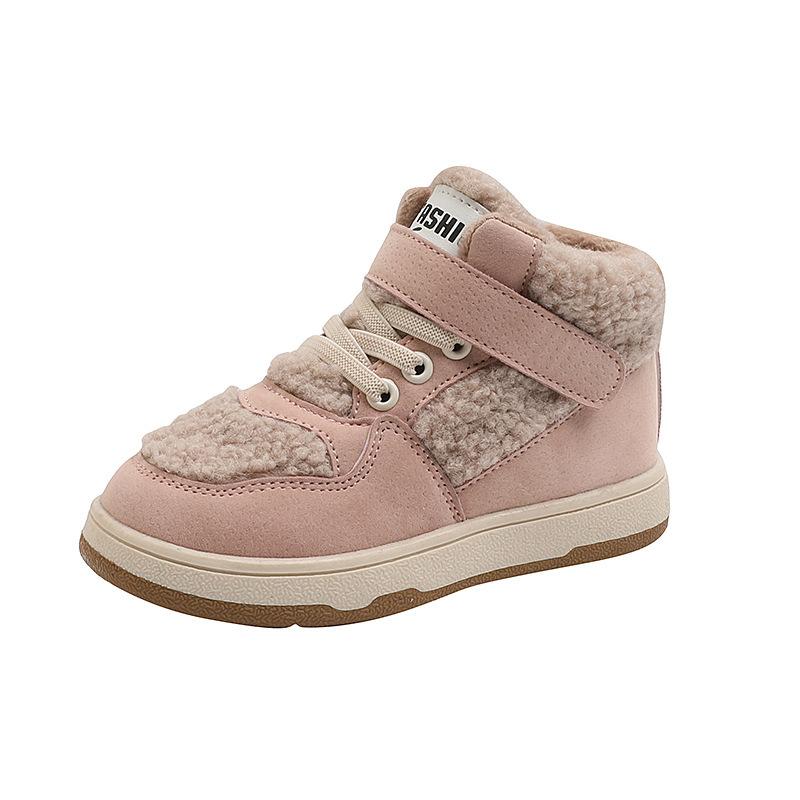 

Athletic & Outdoor Brand Kids Shoes For Girl Baby Soft Bottom Walker Boys Winter Autumn Fashion Sneakers 26-36Athletic, Black