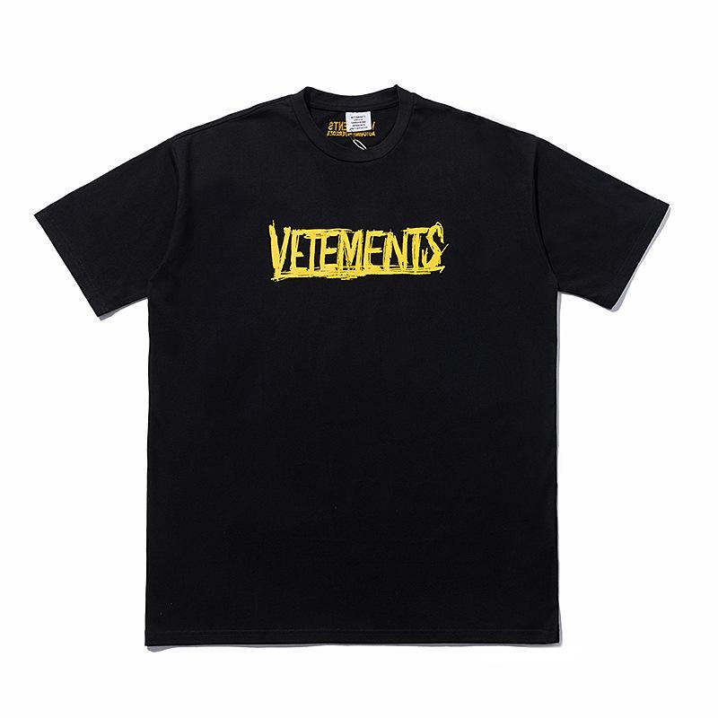 

Men's T-Shirts Mens Designer Yellow Graffiti Letters Oversize T Shirt Men Women Top Quality Hip Hop Tees T-shirtsMen's, Black