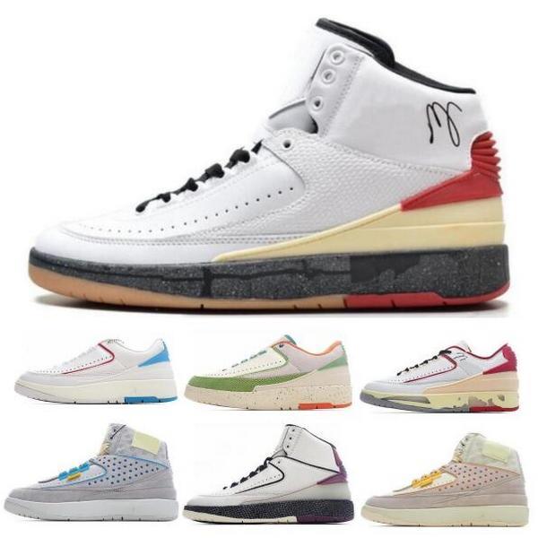 

Union Jumpman 2 2s Men Basketball Shoes High Low UNC To Chicago Grey Fog Rattan Airness Black White Varsity Red Royal 2022 Designer Trainers, Peach