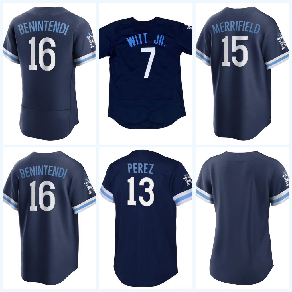 

Bobby Witt Jr. 2022 City Connect Andrew Benintendi Salvador Perez Baseball Jersey Royal Whit Merrifield MJ Melendez Nicky Lopez Ryan O'Hearn Michael A. Taylor, Felx base