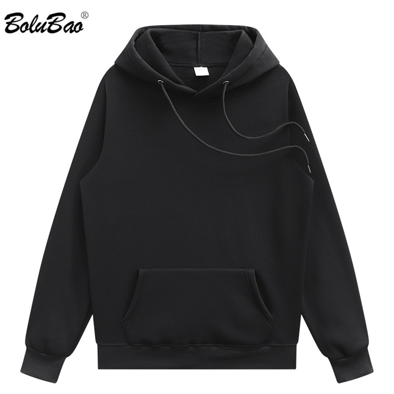 

BOLUBAO Fashion Solid Hoodies Sweatshirts Mens Spring Autumn Hip Hop Warm Fleece Sweatshirt High Quality Brand Hoodies Male 220813, Black