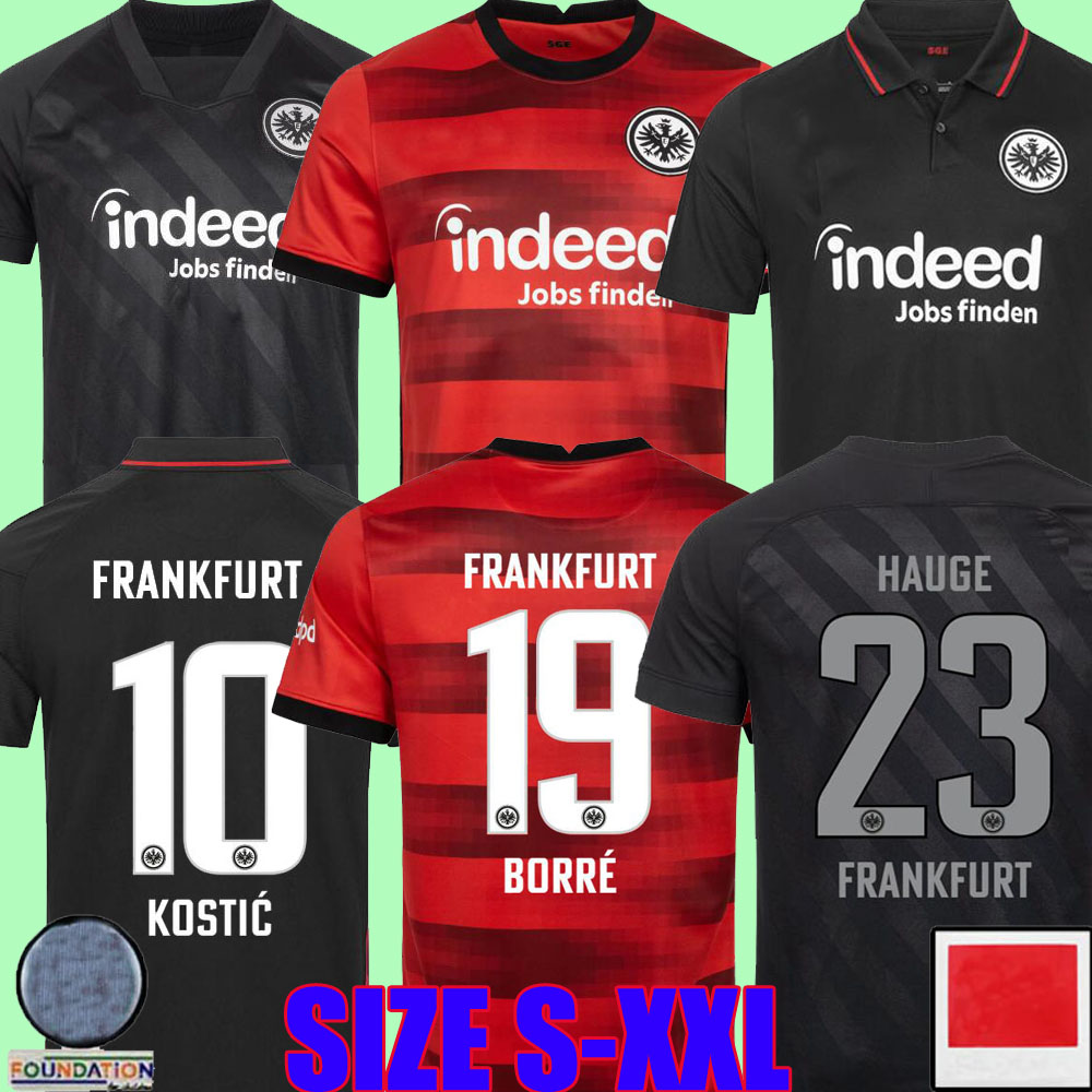 

22 23 Eintracht Frankfurt soccer jerseys 202022 2023 NDicka SOW KOSTIC Hinteregger KAMADA Borre white home black away third football shirts, 22/23 home