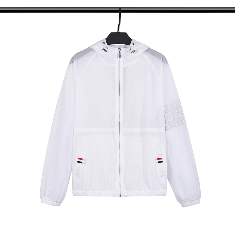 

Men's Jackets Hoodie Classic Fashion Quick Dry Sun Clothing UV Protection Thin Hooded Zipper Skin Windbreaker Jacket #M-XXXL, White