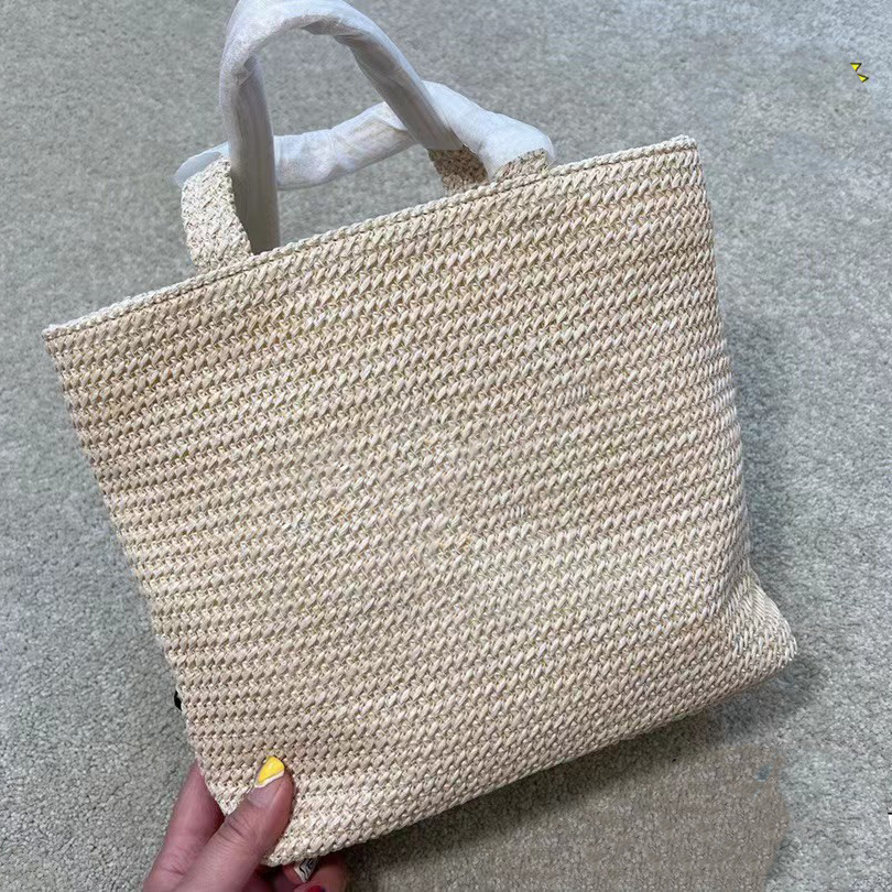 

The Tote Bag Fashion Handbags Shoulder bag Womens Designer composite bags lady clutch handbag female raffia totes woven purse with letters summer large shopping, Black