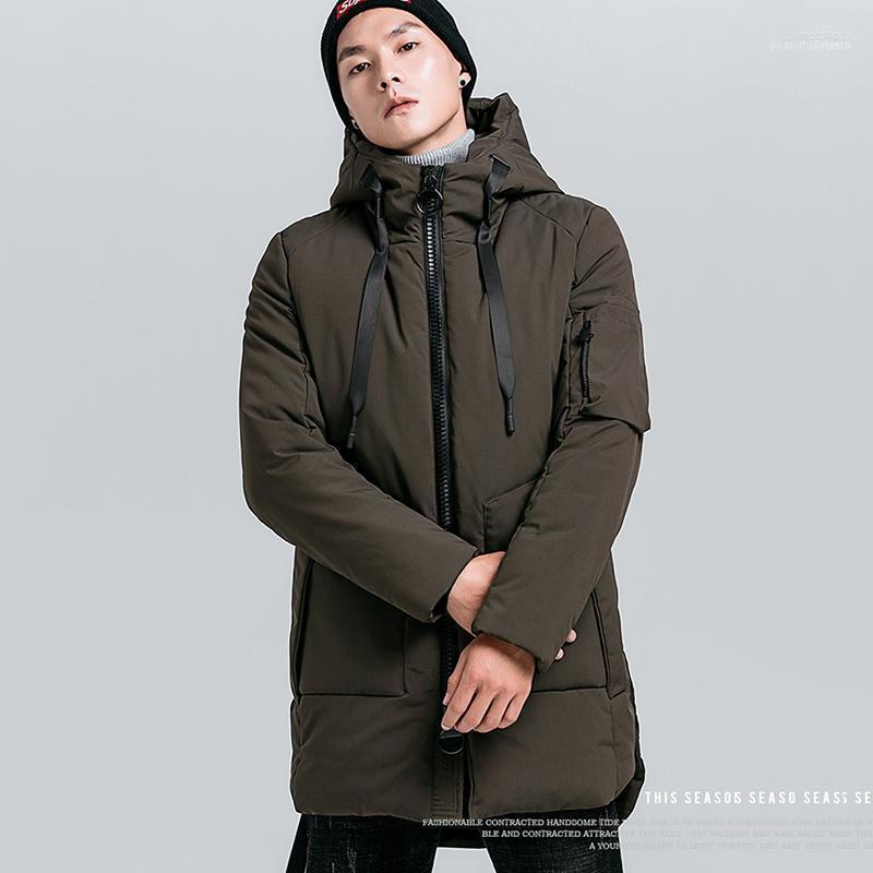 

Men's Down & Parkas Men Hooded Thick Warm Parka Coat Casual Brand Long Loose Cotton Winter Jacket High Quality Plus Size Dropship1 Phin22, Black