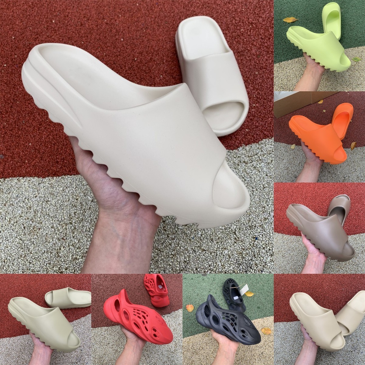 

Slides Slippers Desert Sand Summer Brown Flat Mens Women Beach Resin Slide Sandal Graffiti Bone Rubber MXT Moon Gray Mineral Blue Vermillion Red Designers Y86, Please contact us