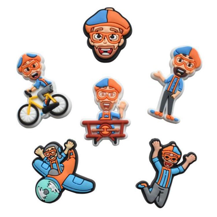 

Newest 6 style orange cartoon croc charms pvc shoecharm buckle fashion shoe accessories DIY custom clog charm button