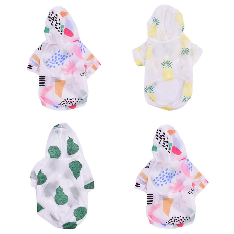 

Dog Apparel Raincoat Sun-proof Clothing Summer Sun Protection Hoodie Small Clothes Print Poncho For Medium Pets Puppy CatDog