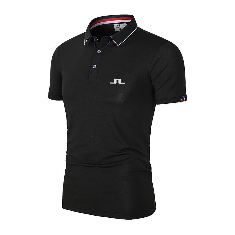 

Men' Polos Summer Men' Golf Shirts Quick Dry Breathable Polyester/Spandex Short Sleeve Tops Suits T-ShirtsMen' Men'sMen, Black