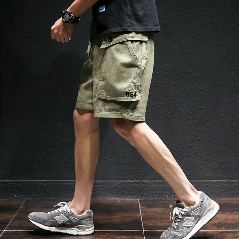 

Men's Shorts Men Safari Style 2022 Summer Cotton Male Casual Pocket Fashion Japanese 4XL 5XL S08Men's, Black