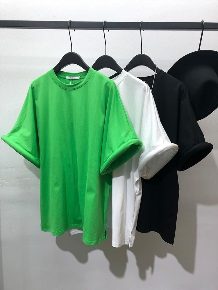 

Men' T-Shirts Summer Men Simple Loose Off Shoulder Short Sleeve T-Shirt Large Street Style Hip Hop Fashion Casual TopMen, Black