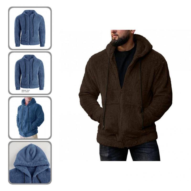 

Men's Jackets Fabulous Soft Men Jacket All Match Hat Coat HatMen's, Black