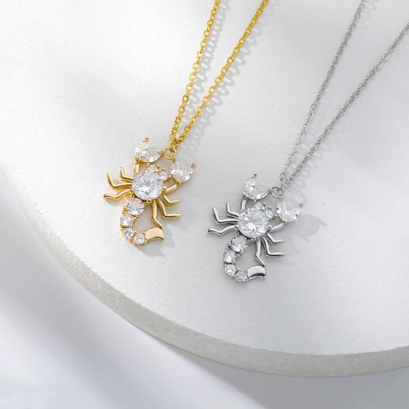 

Pendant Necklaces Zircon Scorpion For Women Men Gold Silver Color Stainless Steel Neck Chain Male Female Necklace Jewelry 2022Pendant