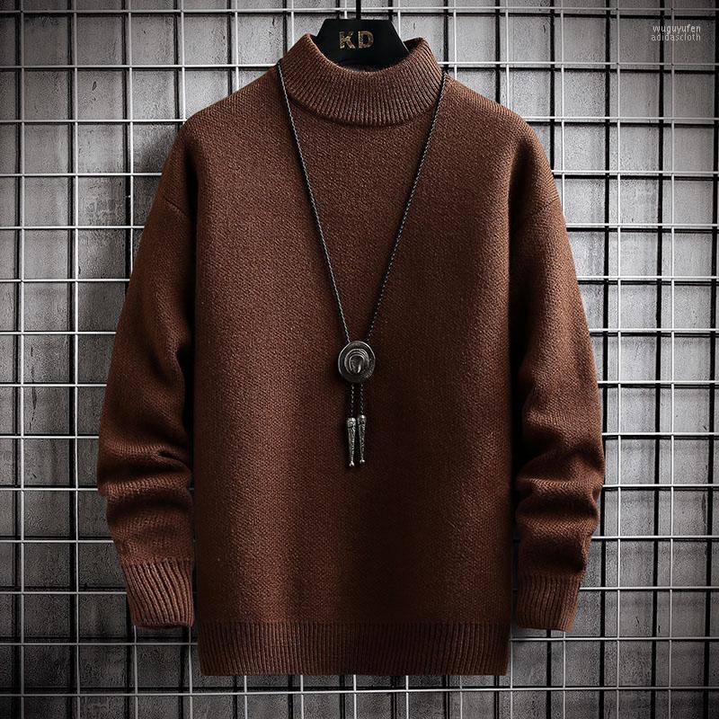 

Men's Sweaters Winter Turtleneck Sweater Men Knitwear Thick Warm Knitted Pullovers High Quality Mens Long Sleeve Loose Male Jumper, Black