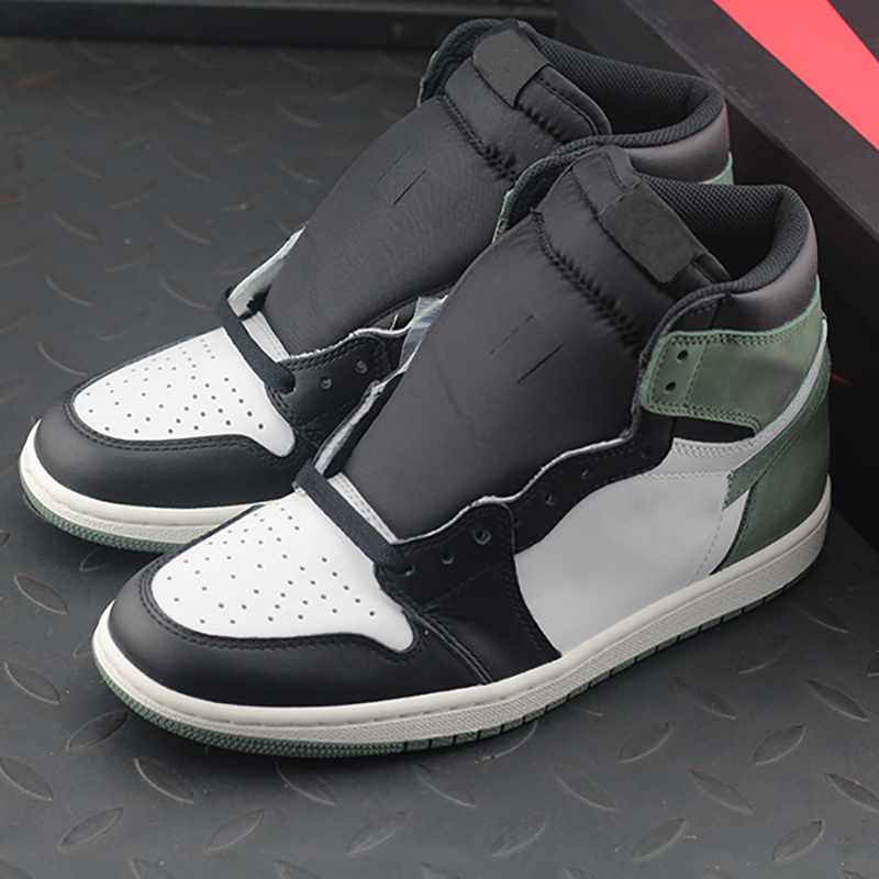 Chaussures Hommes jumpman 1 basketball Classique Chicago design unique Clay Green baskets de course pour femmes antidérapantes résistantes à l'us