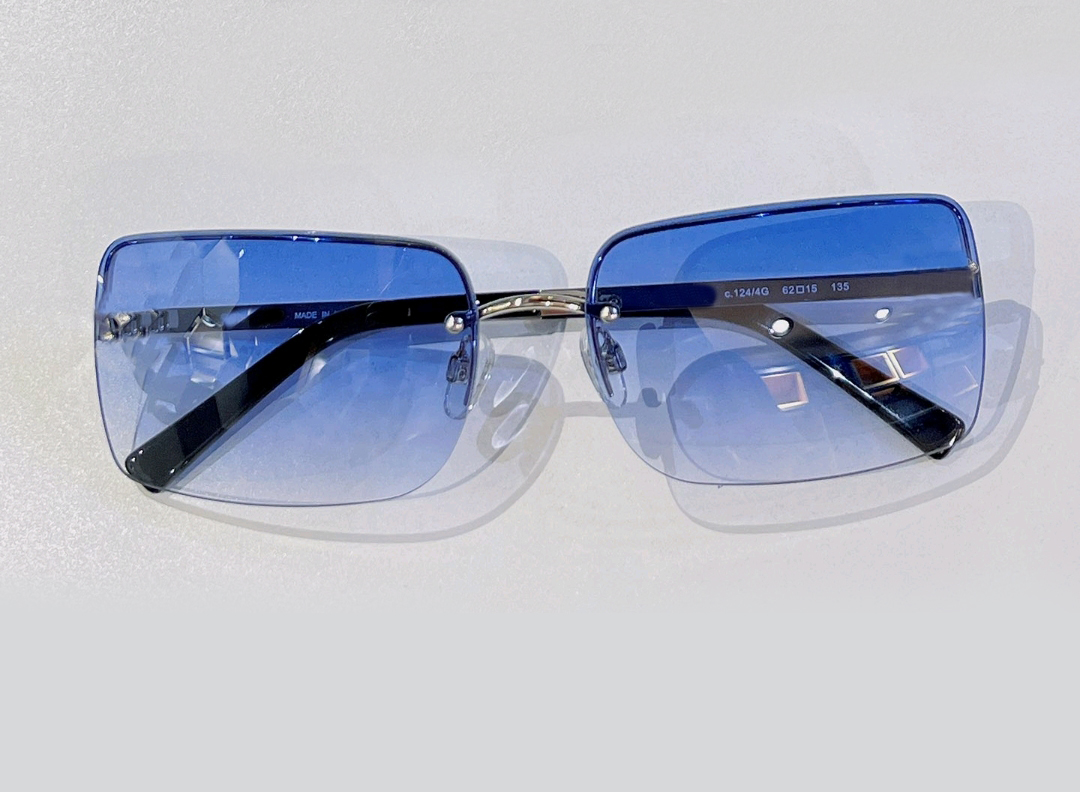 

Rimless Sunglasses wth Stones Gold Blue Gradient Women Sun Glasses Shades Sonnenbrille gafa de sol with Box