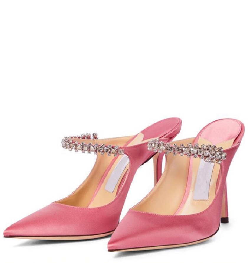 

Elegant Bridal Wedding bing ThyraSandal Crystal Shoes Women's Dress Crystal Party Lady High Heels Nude Black Summer Gladiator Ladies EU35-43