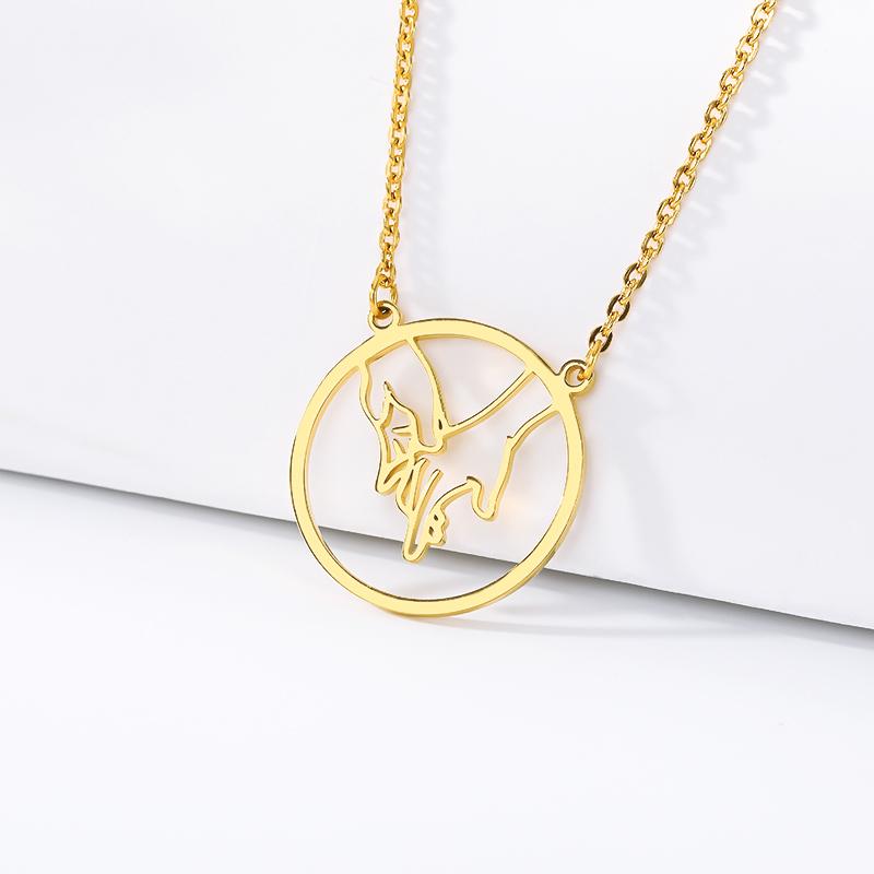 

Pendant Necklaces Love Okay Rock Heart Gestures For Women Gold Chain Hand Bijoux Femme Peace Sign Language Necklace Collar BffPendant